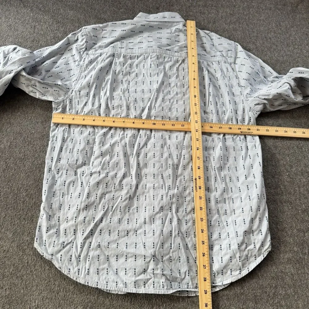 Tommy Bahama Denim Long Sleeve Shirt Mens M Blue Button Down Textured AOP EUC - Picture 7 of 7